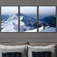 3 Piece Framed Canvas Wall Art Snow Mountain Canvas Prints Home Artwork Decoration for Living Room,Bedroom - 16