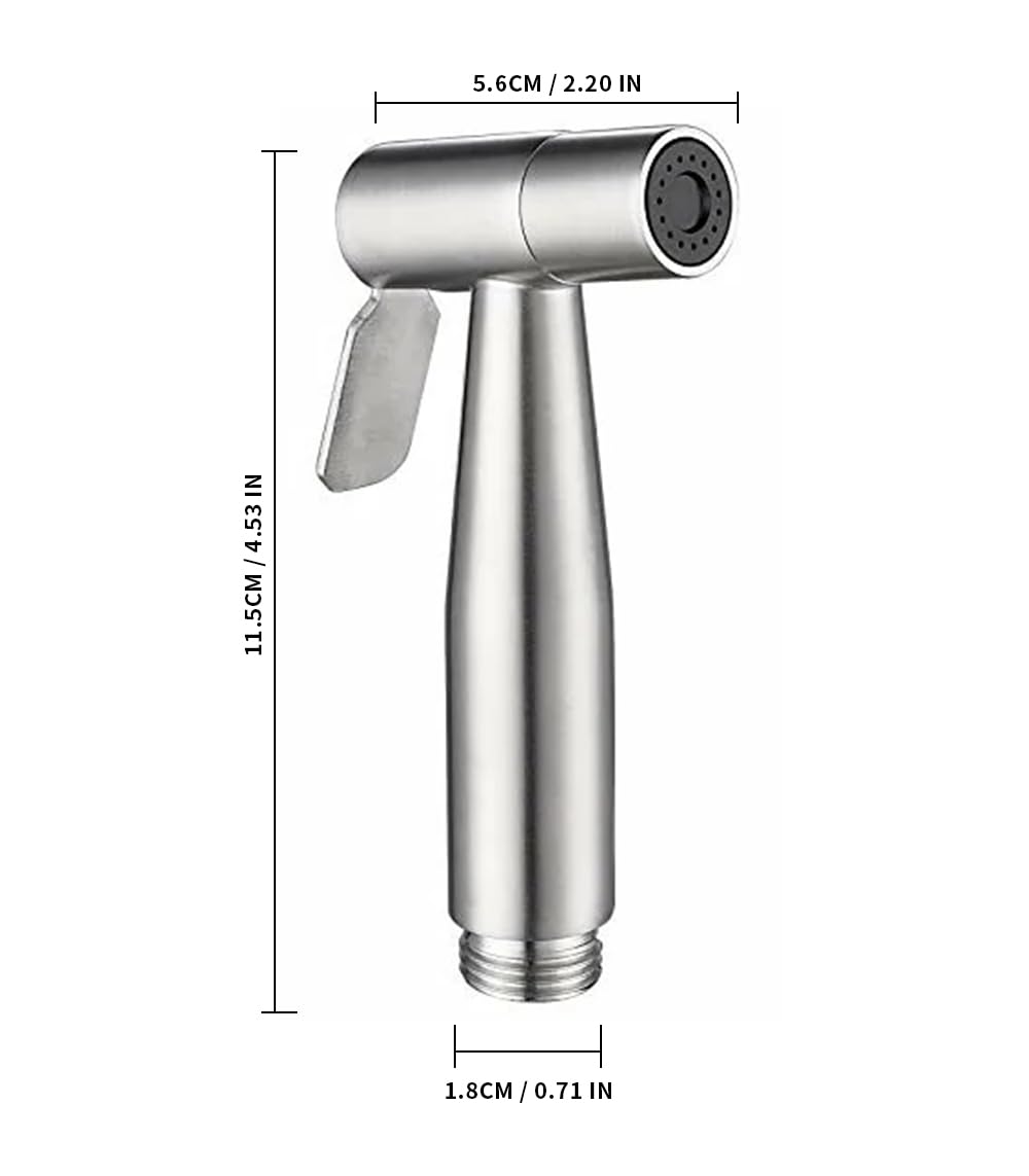Pulverizador de bidé de mano para inodoro, cabezal pulverizador de inodoro de acero inoxidable para ducha de mascotas, limpieza de cocina, cabezal pulverizador de bidé de higiene personal