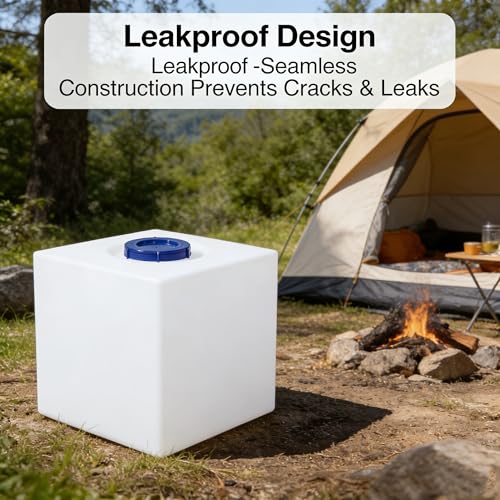 Image of ZJchao 8 Gallon Water Storage Tank RV, Water Holding Tank with 100mm Large Diameter Inlet and Sealing Cap for RVs Trailers Camping Vehicles Boats Yachts