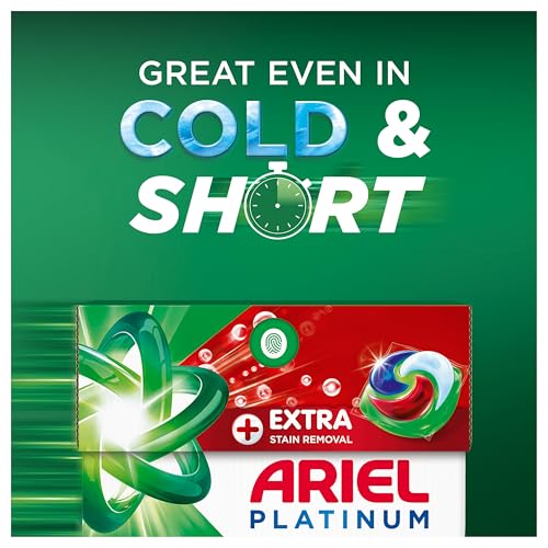 Ariel Platinum PODS®, Washing Liquid Laundry Detergent Capsules 60 Washes, +Extra Stain Removal, Remove Even 7-Day Dried-in Stains - Image 4