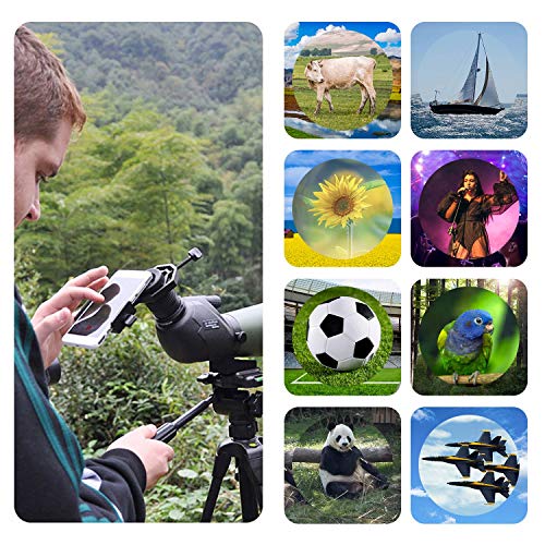 Cell Phone Adapter Mount - Tiaoyeer Cellphone Smartphone Quick Photography Adapter Mount Compatible Binocular Monocular Spotting Scope Telescope Microscope (Big Type Smartphone Adapter)