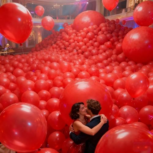 Image of 160Pcs Red Balloons 12 Inch Bulk Latex Balloon for Baby Shower Birthday Wedding Party Decorations