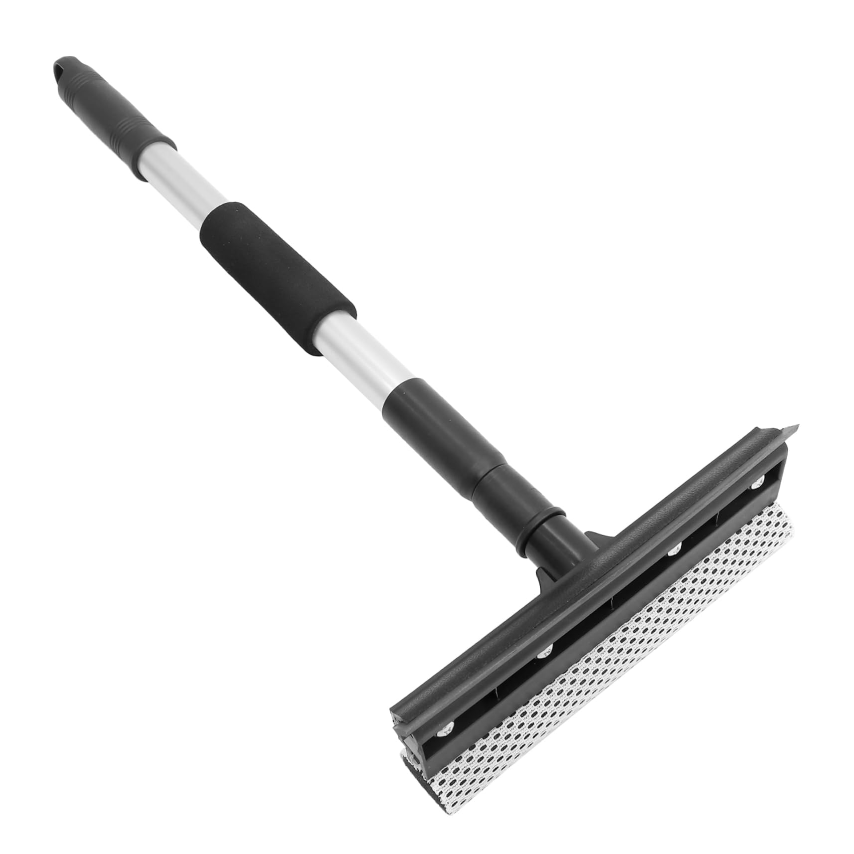 PRETYZOOM Telescopic Windshield Cleaner Tool with Dual Sided Brush Automotive Window Squeegee for Efficient Cleaning Scraping of Car Windows Mirrors More