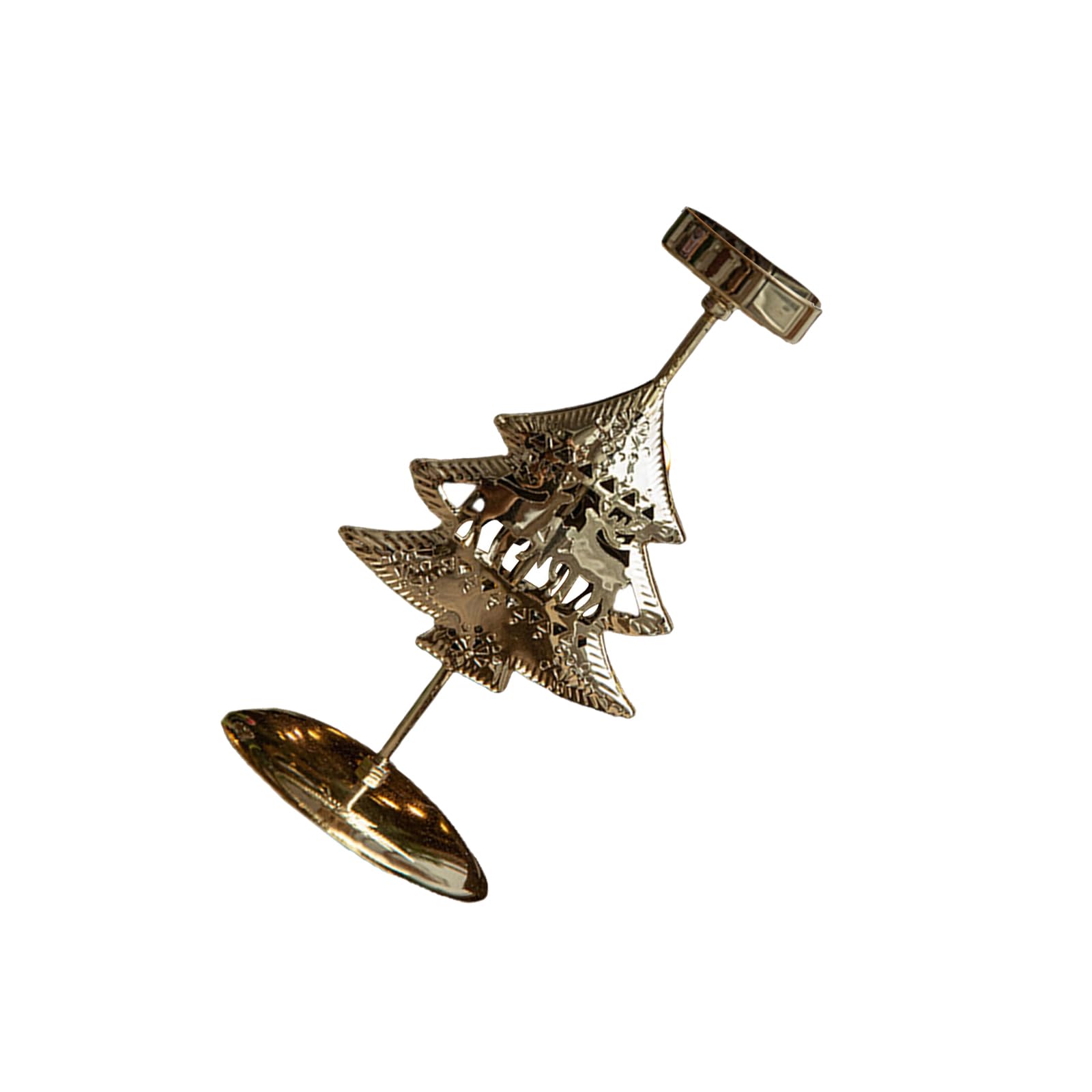 Jazuaiao Christmas Metal Tealight Holder Snowflake Flower Star Pattern Iron Stand Candlestick for Centerpieces Decors Festival Stand