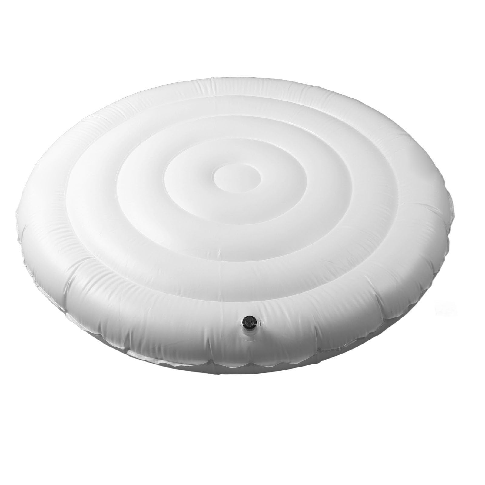 Hztyyier Couvercle de Bain à Remous Gonflable Rond, Housse Pliable Isolante pour Spa Gonflable 4,5 Pieds