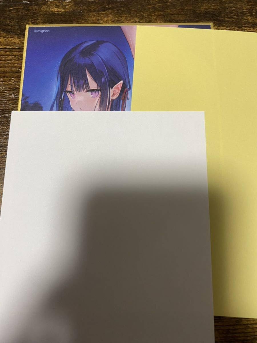 mignon works 色紙 mignon 展 サイン入り色紙 特典4種付き