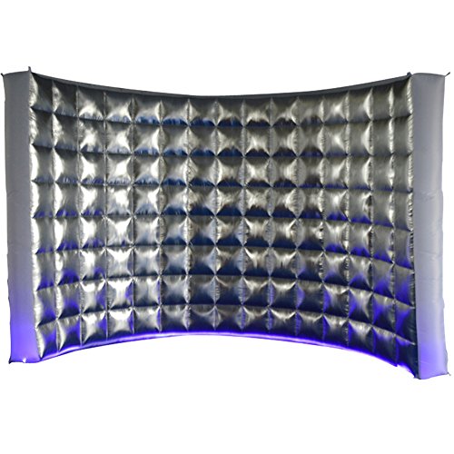 SAYOK Inflatable Photo Booth Wall (Internal Silver, 119''x59''x91'') Inflatable Photo Booth Backdrop, Photo Booth Enclosure Portable Photoshoot Background Silver Wall for Event Party Wedding
