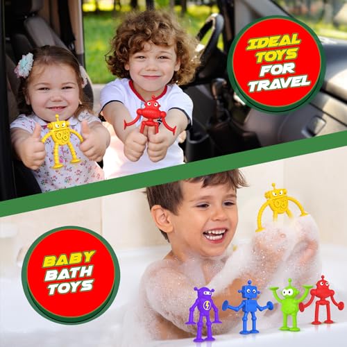 Richtim 2404JY13 Baby Bath Toys Suction Toy: No Hole Suction Bath Toys For Toddlers, Robot Suction Fidget Toys Suction Cup Toys thumb #8