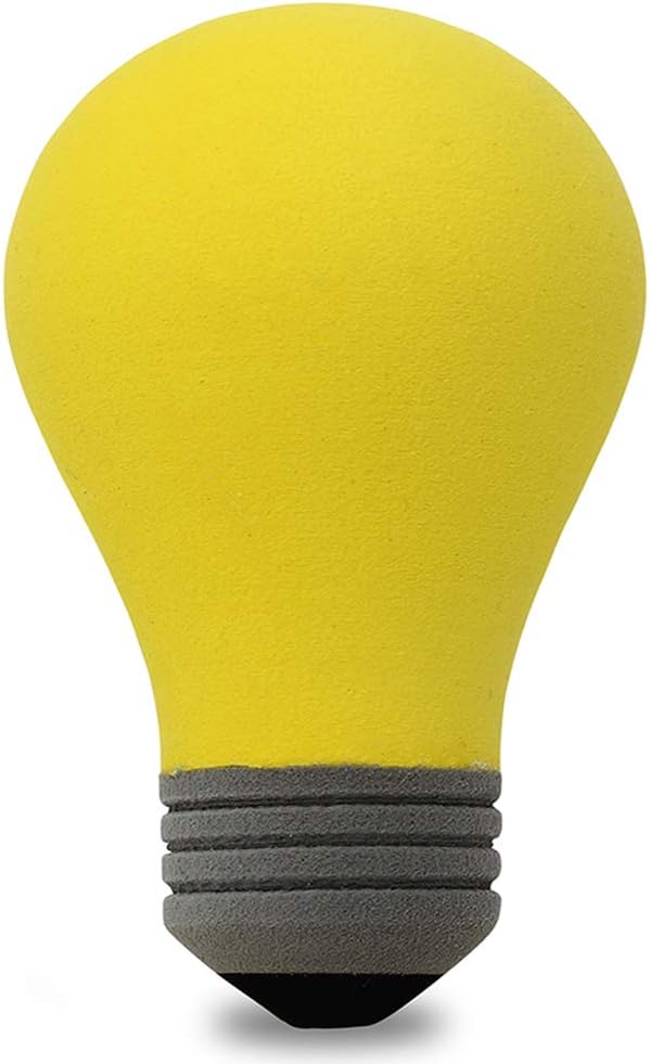 Genuine Coolballs Limited Edition Yellow Bright Idea Light Bulb EVA Foam Antenna Topper Auto Accessory - Fits Thin Style Antenna