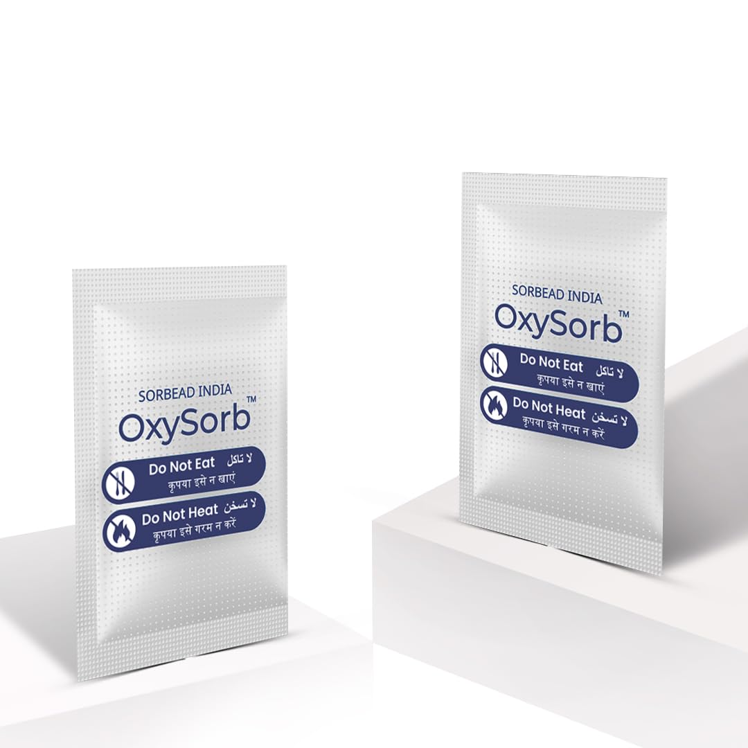 OXYSORB 50cc Oxygen Absorbers Pack of 100 – Food Grade Oxygen Scavenger Packets for Food Storage, Dry Fruits, Grains, Spices, Jar & Pouch Packaging