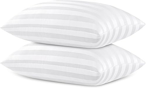TECHTIC Paquete de 4 almohadas de tamaño Queen para almohadas de cama lateral y trasera para dormir y dormir almohadas de microfibra alternativa