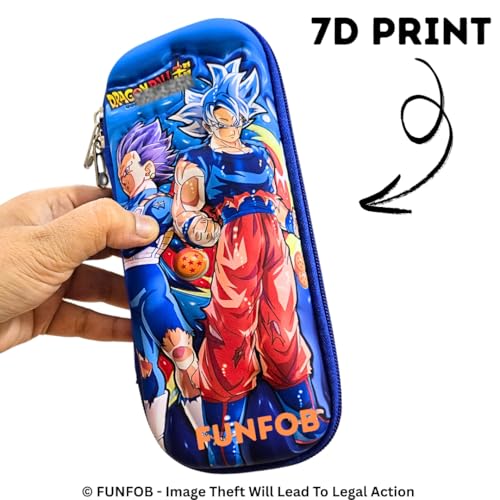 Image of FUNFOB Pencil Box for School College Anime Pencil Box for Stationery Products Travel or Cosmetic Case | Go-k Vege