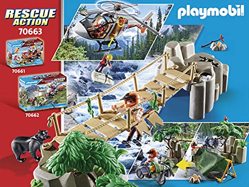Unités De Secouristes Avec Helicoptere 70663 Playmobil La Boite - vue 6