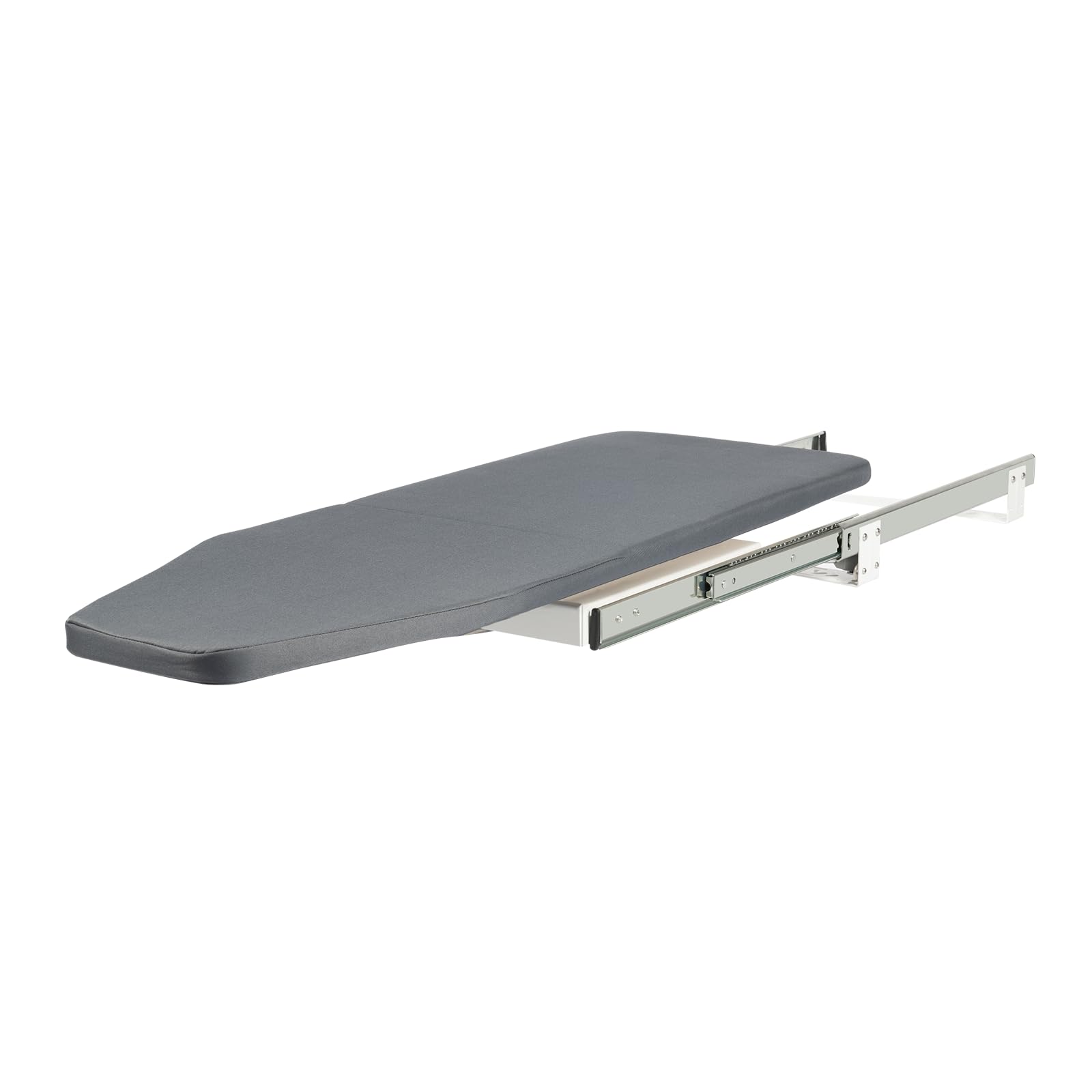 Asse da stiro estraibile a 180°, estratto per armadio, asse da stiro pieghevole nell'armadio 81 x 31 x 15 cm, ripostiglio salvaspazio nell'armadio con rivestimento in tessuto rimovibile, grigio