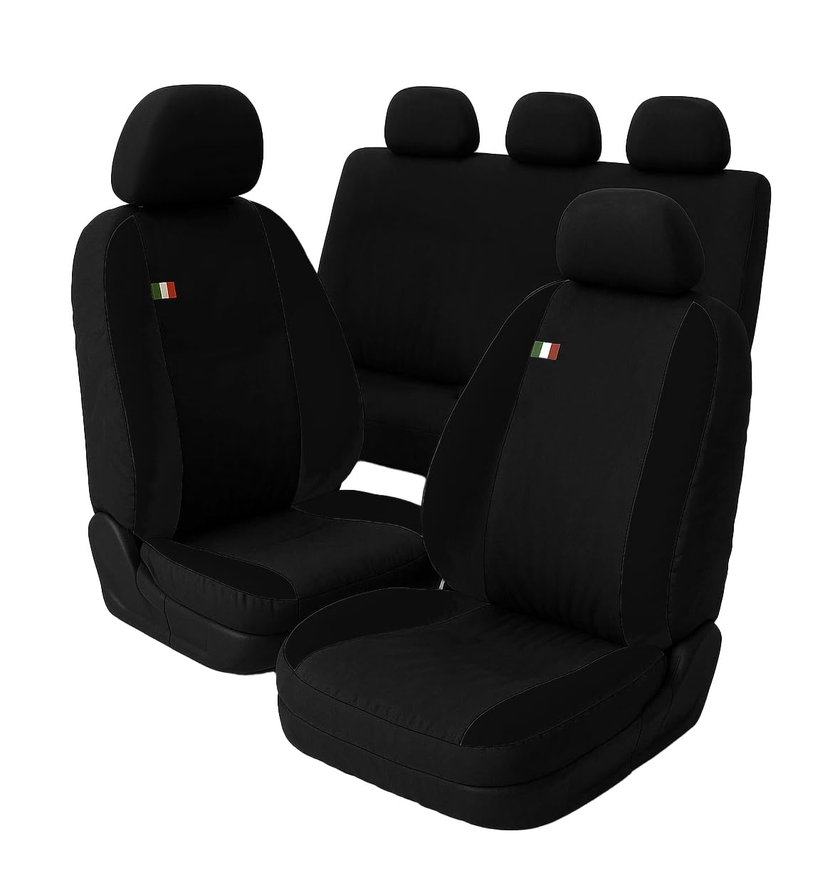 Dolyues Coprisedili universali per auto con motivo floreale rosa bianca vintage, adatti per la maggior parte dei veicoli, protezione anteriore e posteriore, elastico durevole