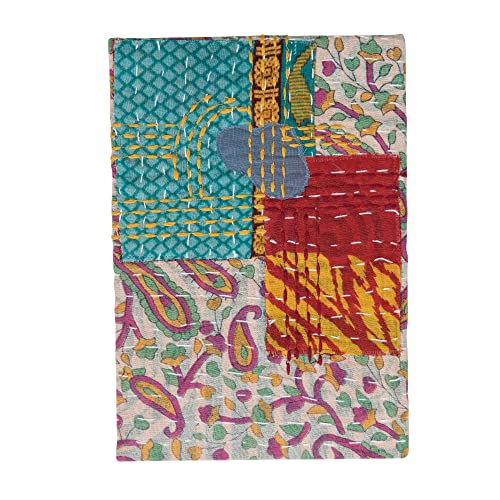 Creative Co-Op Baumwoll-Kantha-Papier, mehrfarbiges Tagebuch, mehrfarbig Cover