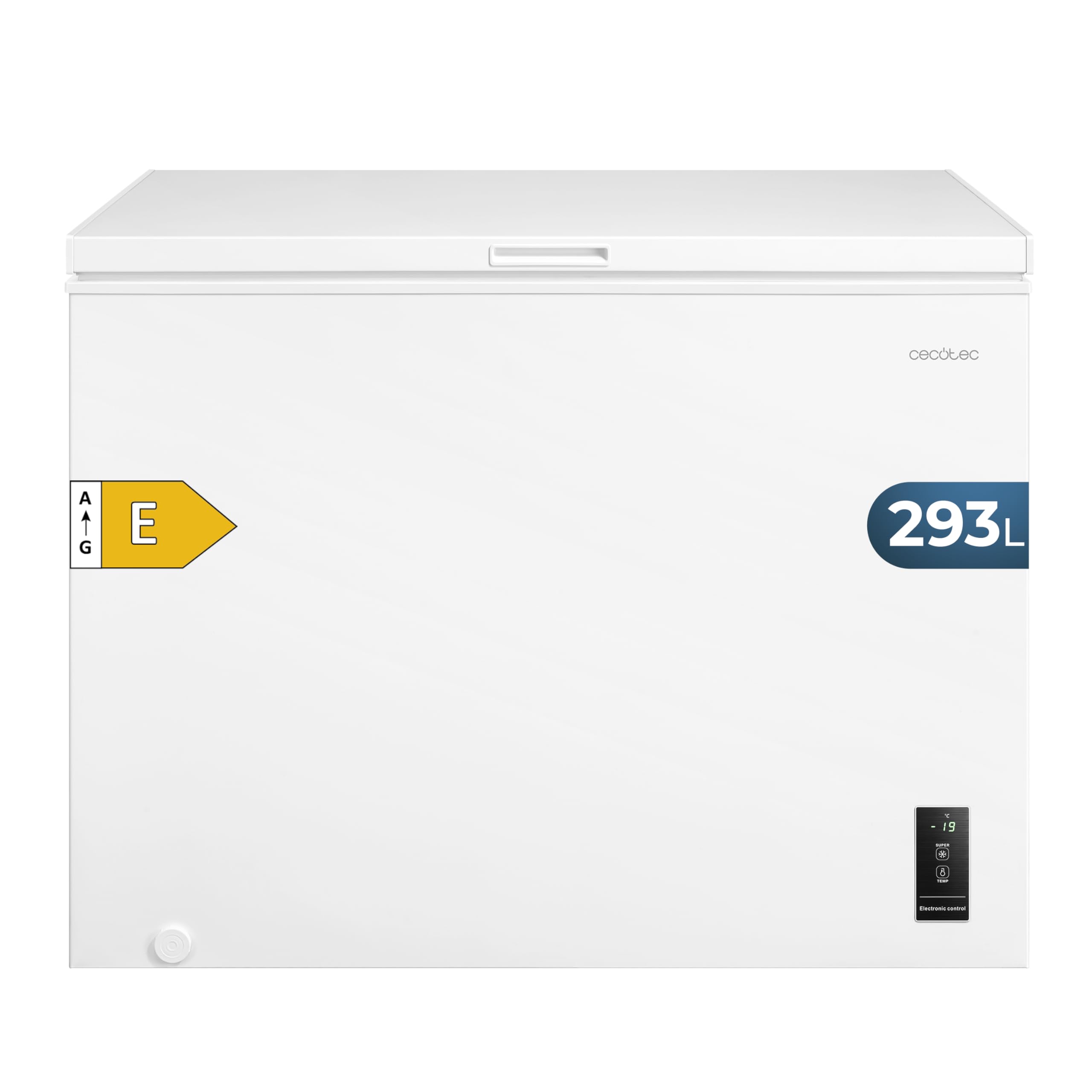 Cecotec Congelador Horizontal 99L Bolero CoolMarket Chest 99P White E. Cesta con Asas, Control Electrónico LED, UltraContact D-Cool, Dual Function, Puerta ZeroG (80º-30º), Fast Freezing, Compacto — view 25
