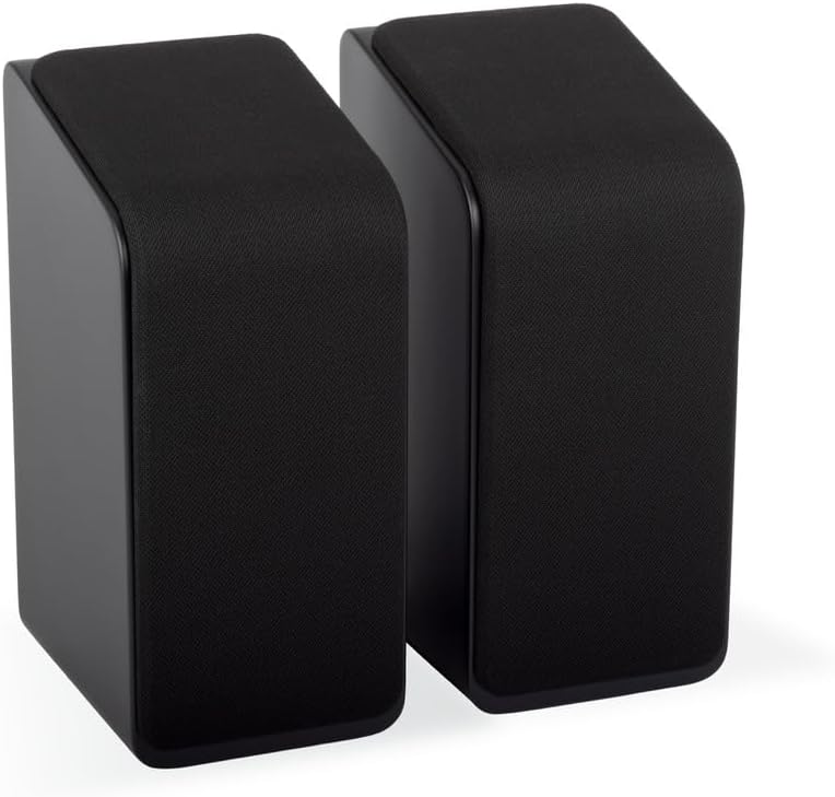 Platin Monaco 5.1 Wireless Home Audio Speaker System Upfiring Drivers Speaker Pair for 360 Immersive Wireless WiSA Surround Sound - Black