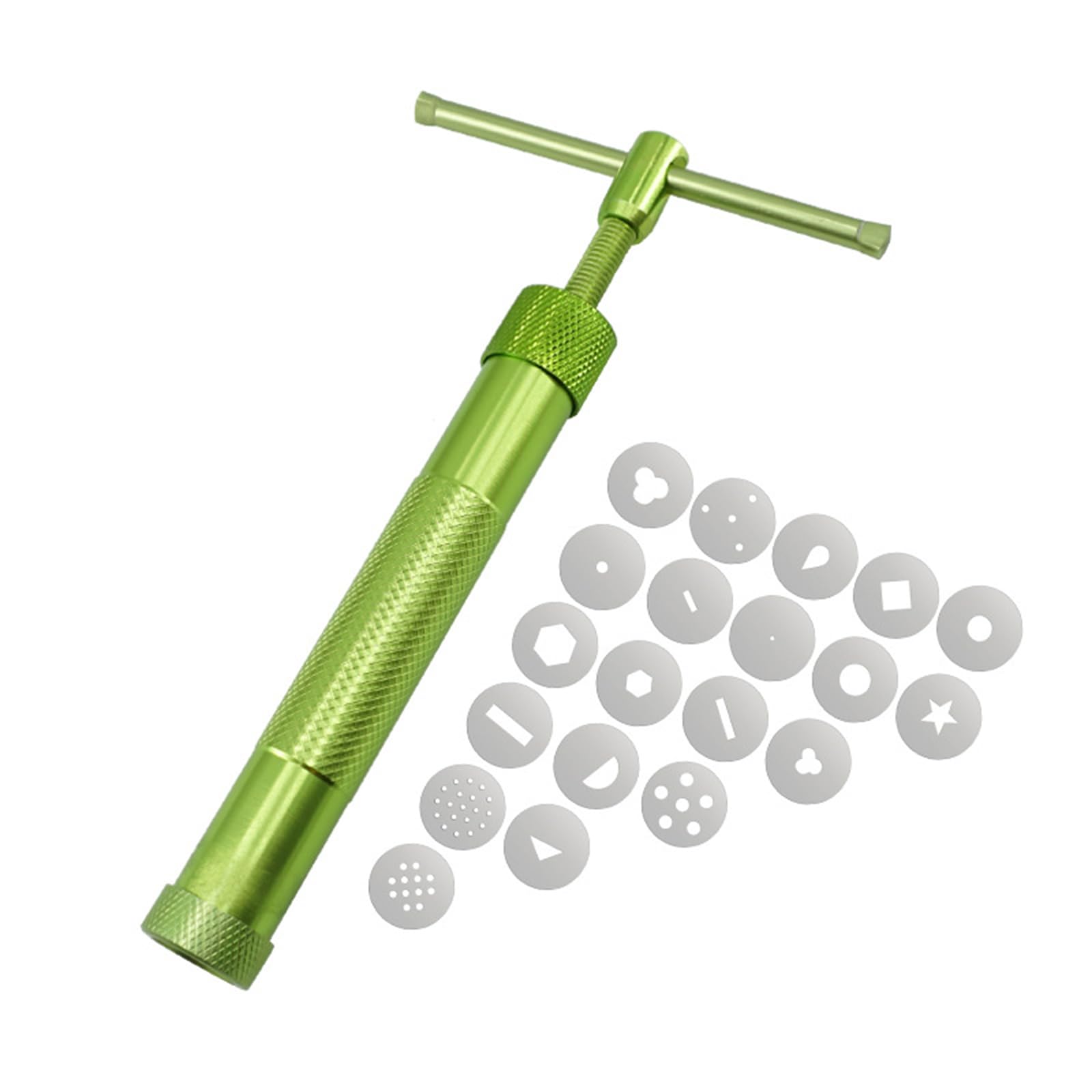 Bottone Fondant Press with 20 Tips Sugar Pastes Extruder Clay Extruder Baking Tool Cake Decoration Tool for Clay Cake Fondant Press Decoration Sugar Pastes for