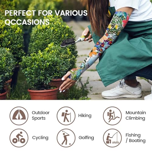 Mangas de jardineria YPHCDO contra espinas y sol con agujero para el pulgar para hombre y mujer 4