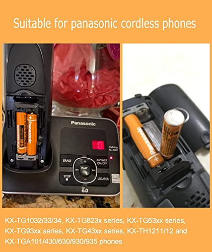 12 Pack Hhr-55Aaabu Ni-Mh Rechargeable Battery For Panasonic 1.2V 550Mah Aaa Battery For Cordless Phones #TOP3