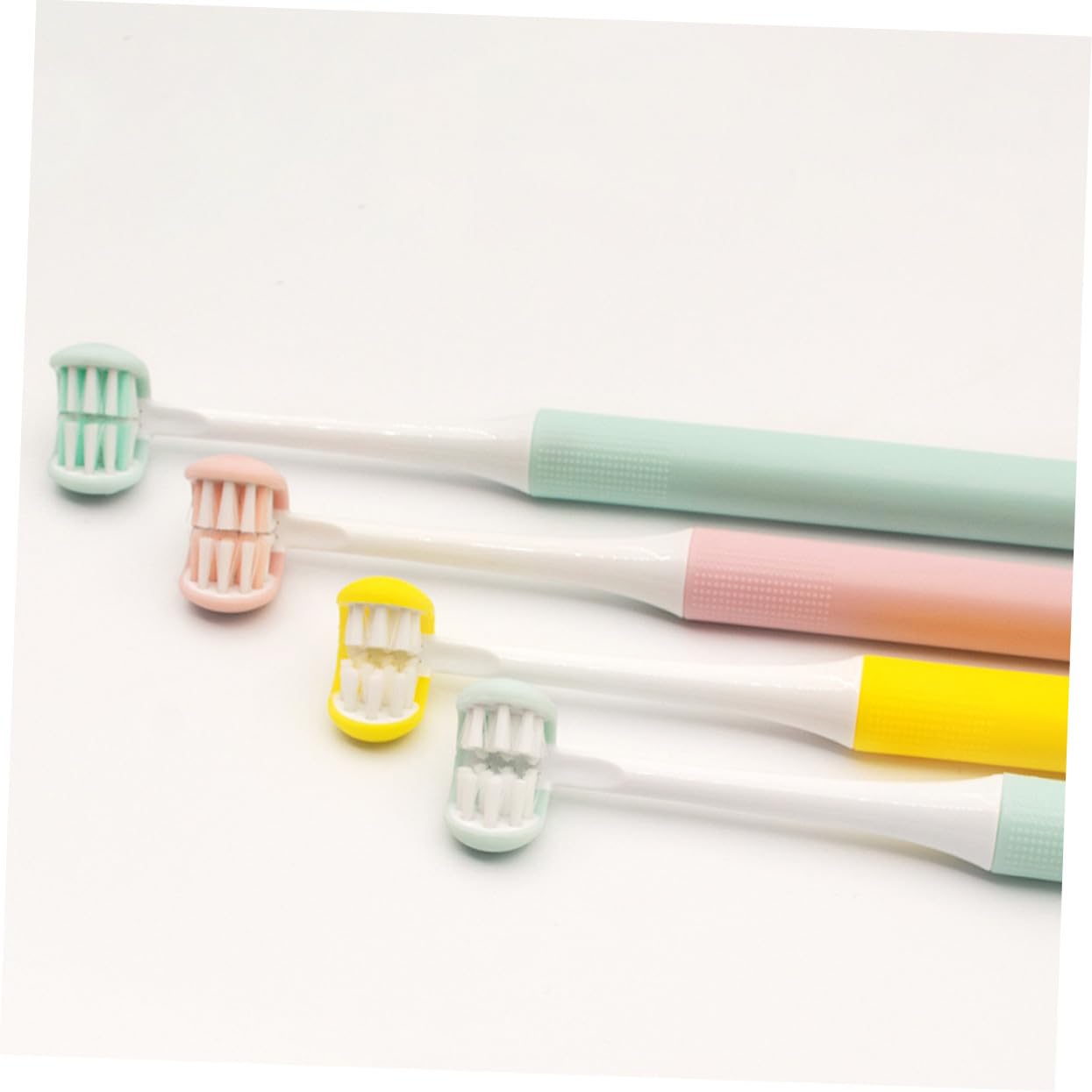 Spazzolino da Denti per Adulti a 3 Lati Design Avvolgente, Setole Morbide in Pp, Pulizia Orale e Portatile per Uso Quotidiano