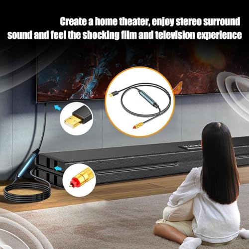 Convertidor de audio USB para portátil y transmisor USB a óptico digital 2