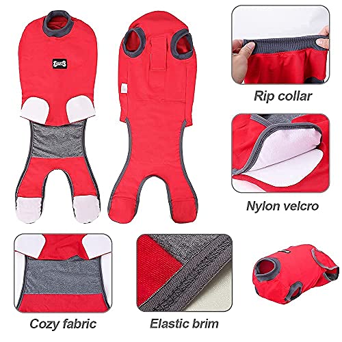 Dog Recovery Suit Body Suit After Surgery Dog Onesie Cone Alternatives Spay Neuter Suit Surgical Recovery Suit For Female Male Dogs Red Xl #TOP5
