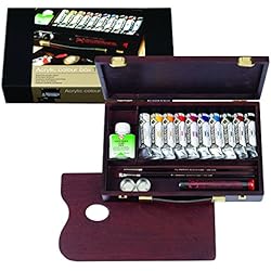 Maletin Oleo Rembrandt Royal Talens 18840004 Rembrandt Traditional-Pintura acrílica, Color Blanco Titanio, Juego de 16 piezas