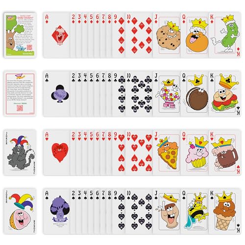 Baraja de cartas retro estilo años 80, tamaño póker miniatura 6