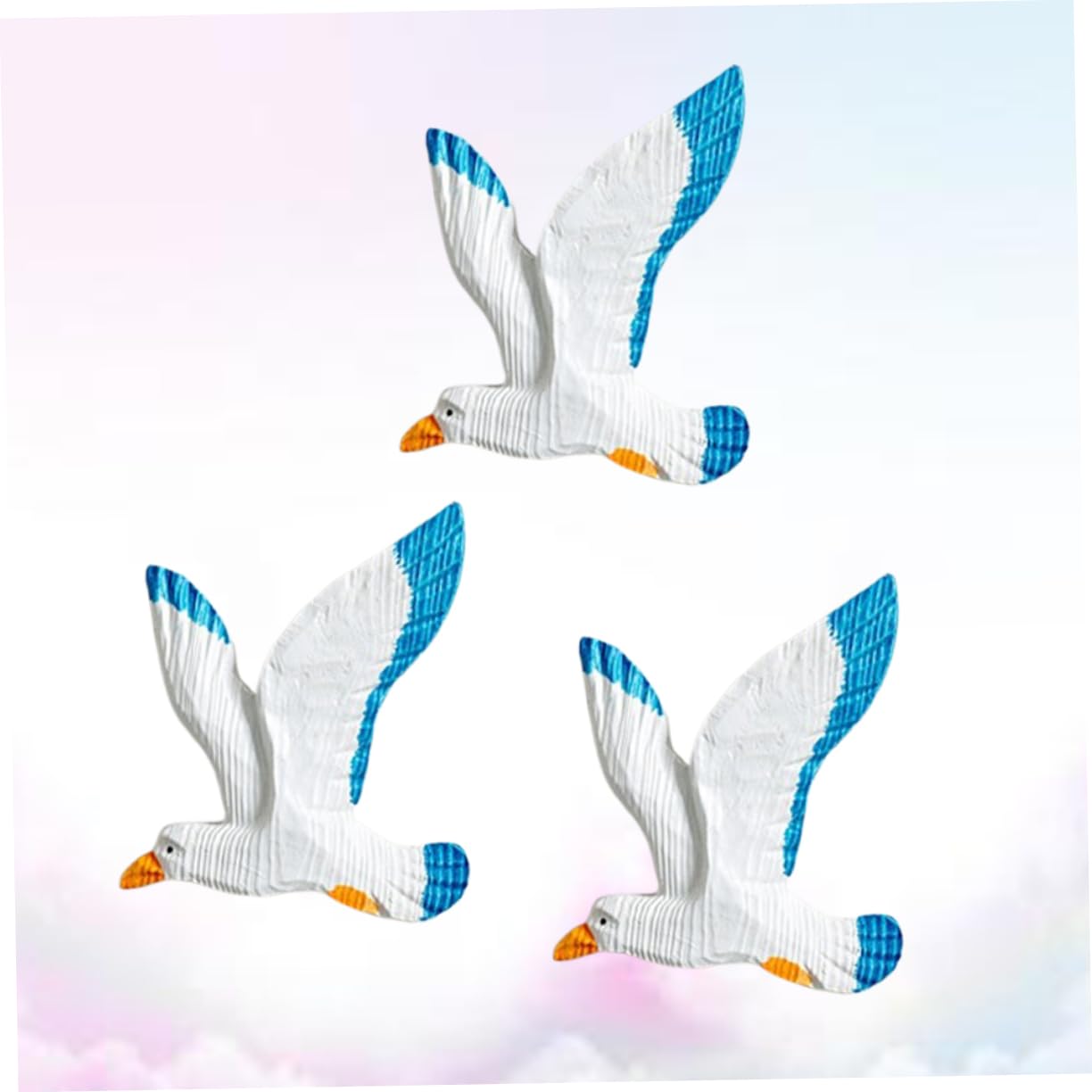 Vaguelly 3pezzi Gocce Di Uccelli Appese in Resina Gabbiani Da Parete Per Casa Uccelli Creativi Da Appendere Per Interni Gabbiani Di Appesi