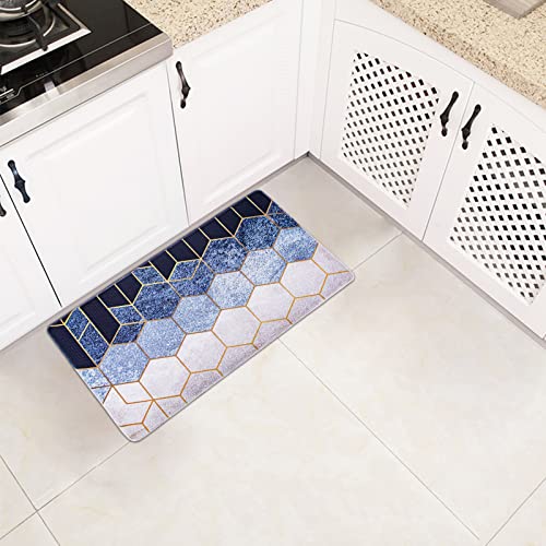 ZVV Kitchen Floor Mat, Kitchen Rug, Anti Fatigue Mat, PVC Non Slip Kitchen Rugs and Mats Waterproof Memory Foam Kitchen Rug, Standing Desk Mat Floor Mats for House,Sink,Office,Kitchen
