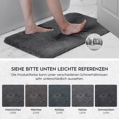 ELART Badematte Set 2 Teilig | Saugfähige Badezimmerteppich, Waschbar, Wasserdichter Badteppich, Badvorleger Set… – Bild 7