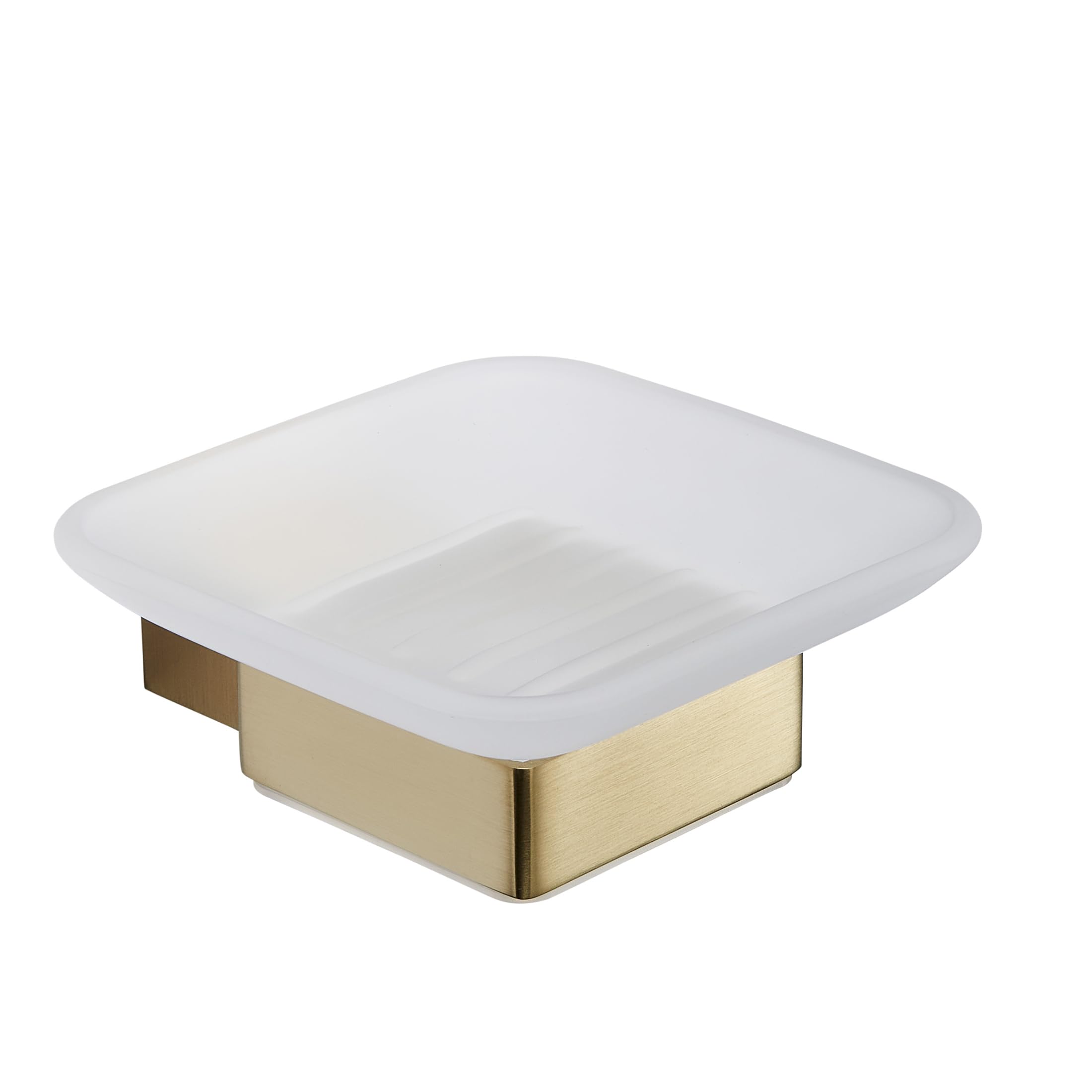 The Home Store Brushed Brass Soap Dish Holder - Wall-Mounted Bathroom Accessory