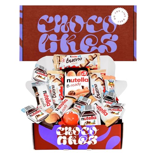Caja Regalo de Chocolates Kinder | Regalo Original Cumpleaños para Niños y Pareja: Kinder Chocolate, Kinder Bueno, Happy Hippo, Schoko-Bons, Kinder Joy | Amantes de Kinder
