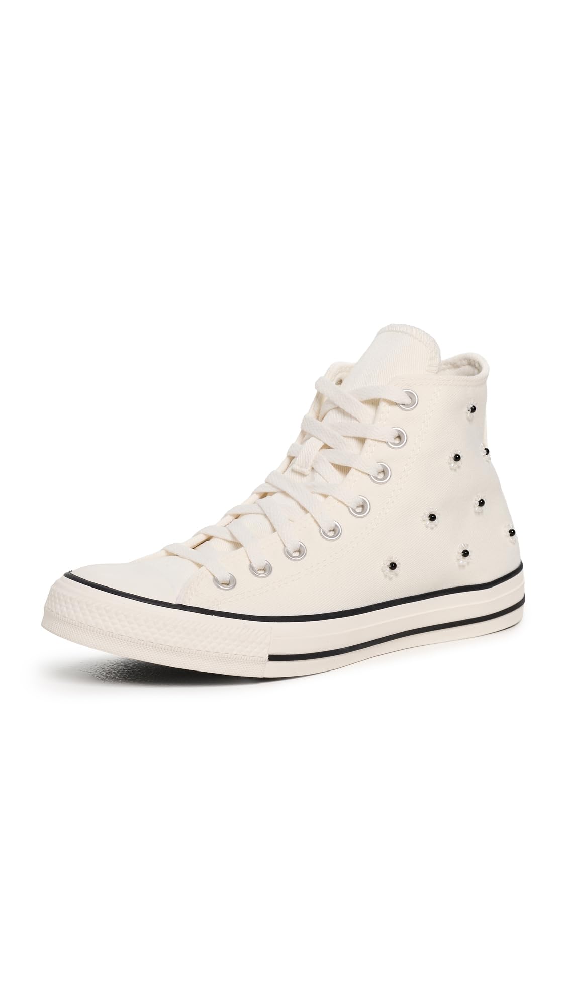 Converse Chuck Taylor All Star Beads Sneakers 6 Women/4 Men Egret/Black/Egret