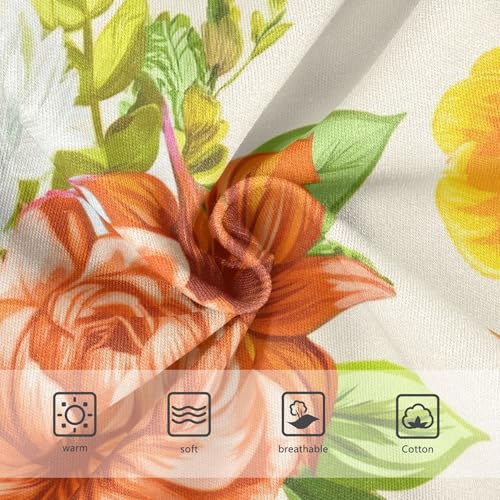 Ornate Flowers Brown Floral Leaves Panties Little Girl Toddlers Underwear Floral Cotton Aesthetic Kids Briefs Undies 2t3