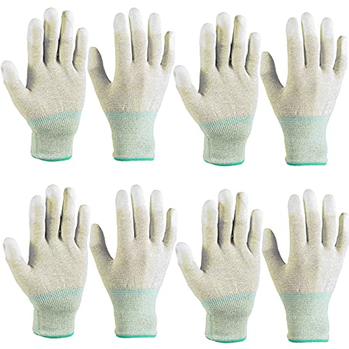 4 Pairs ESD Anti Static Gloves with High Resistance Carbon Fiber - PC Building & Repair (Medium)