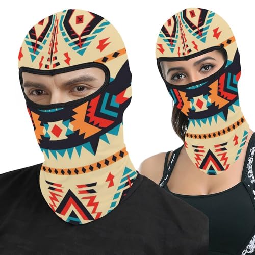 Pasamontaña térmico para hombre y mujer con estampado nativo americano, máscara facial para esquí, motocicleta y clima frío miniatura 1