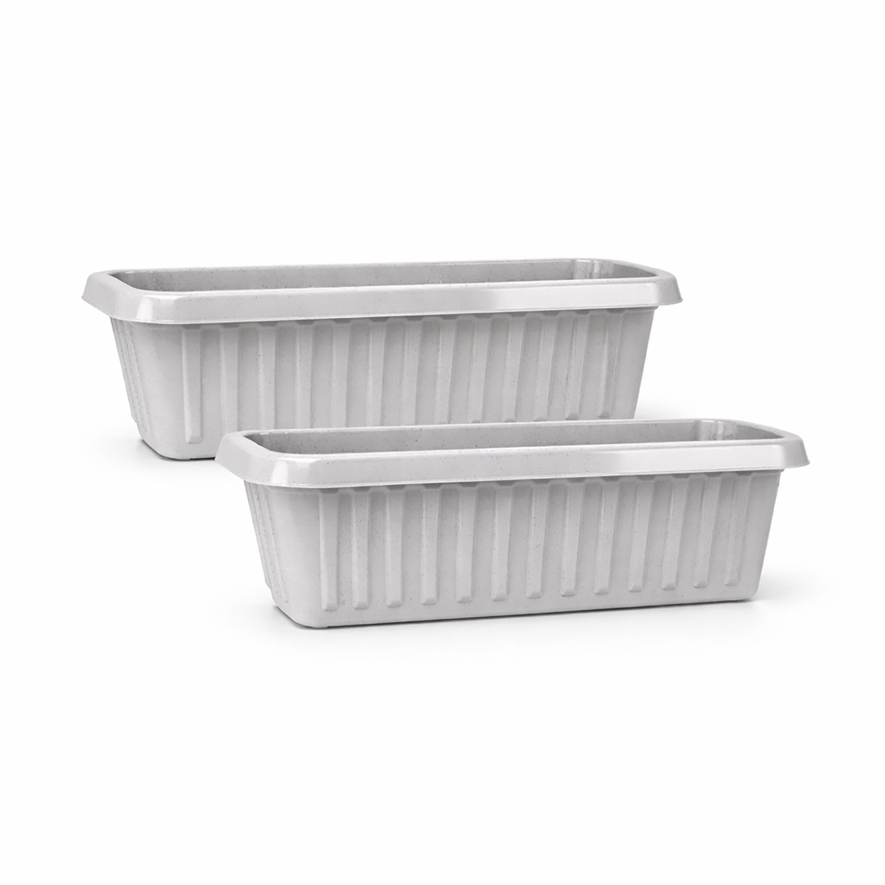 simpa Rectangular Trough Planter - 75cm - Grey