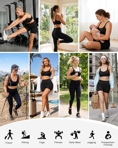 leviace Workout Sets for Women Pilates Outfits 4 Piece Gym Clothes Ribbed - image 8