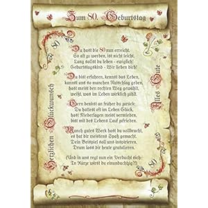 Die Staffelei Geschenk 80. Geburtstag Gedicht Präsent Jubiläum