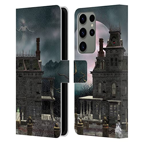 Coque portefeuille cuir Samsung S23 Ultra Ghost House aux finitions de luxe