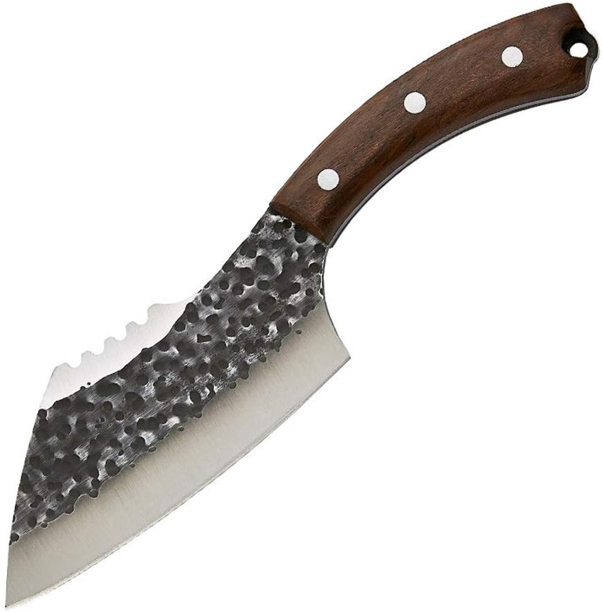 DAXXIN Meat Cleaver,Cleaver Knife, Handmade Forged Kitchen Knife Butcher Meat Chopping Cleaver Chinese Chef Knife Hammer shaped fish killing knife meat cutter