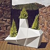  Vondom - Juego de 3 macetas de jardín FAZ Vondom Blanco Basic
