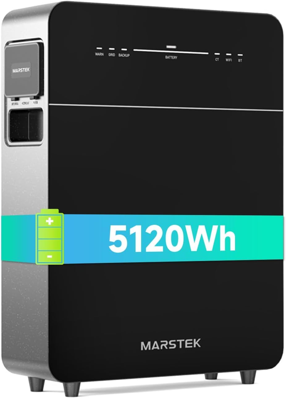 Marstek Venus E 3.0 Balkonkraftwerk mit Speicher: AC Gekoppeltes Energiespeichersystem, 0% MwSt, 5.12kWh LFP, 2,5kW PV-Eingangsleistung/Ausgang, Erweiterung bis zu 15,36kWh, 6000 Ladezyklen, Plug&Play | Marstek Venus E 3.0