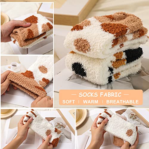 Clothirily Fuzzy Socks for Women - Winter Fluffy Sock Womens, Funny Cute Animal Socks Soft Slipper Sock for Women3