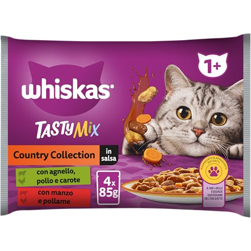 Whiskas Tasty Mix Comida Húmeda para Gatos Adultos Colección Country en Salsa (13x4x85g bolsitas)