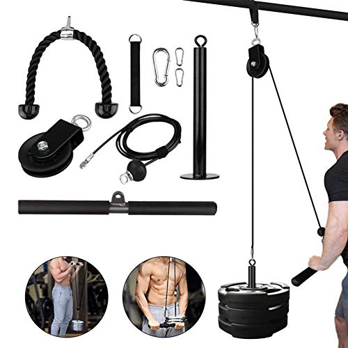 GHH Fitness y Sistema de poleas de elevación, Longitud Ajustable Conjuntos de Brazo de Entrenamiento de Fuerza Sistema de fijación Hombro antebrazo para el tríceps Tire hacia atrás