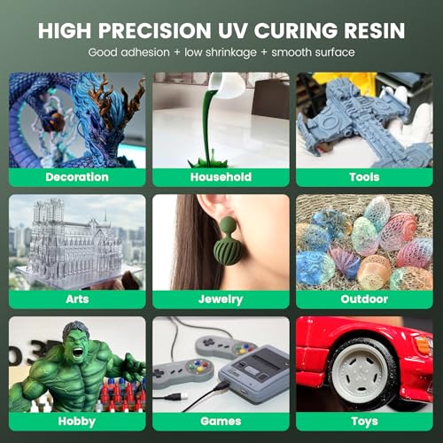 Sunlu SLUS-RESIN-GY-1KG-UPGRADE 3D Printer Resin, 1Kg Fast Curing Standard 3D Resin thumb #2